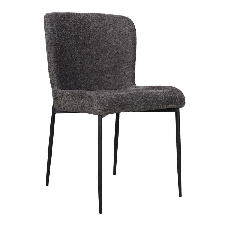 Schwanda 51cm H Fabric Upholstered Metal Side Chair in Grey