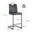 Ensemble de 2 chaises noires en polyuréthane