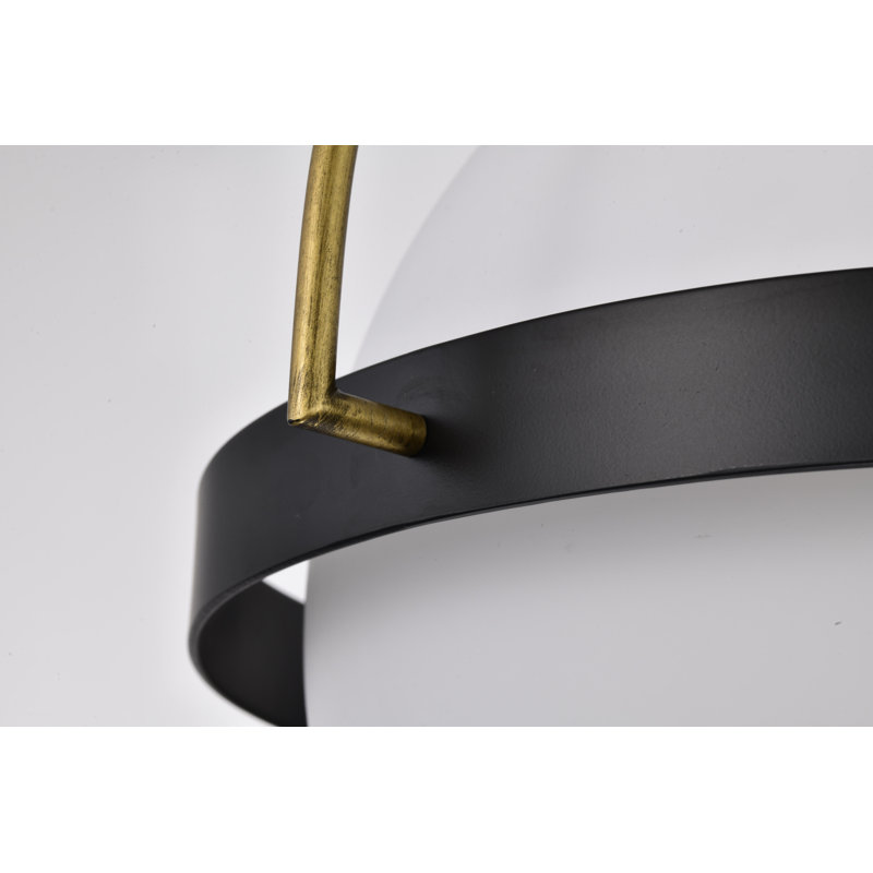 Plafonnier encastré en verre Orleans, Noir mat, H 15,63 po x l 18 po x P 18 po