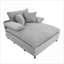 Chaise longue, canapé-lit en velours côtelé gris ardoise l 54,75 po avec 2 coussins - Canapé-lit de loisirs réglable à quatre vitesses pour le salon | Structure en bois massif | Mousse & amp; Siège à ressorts ensachés-881860156