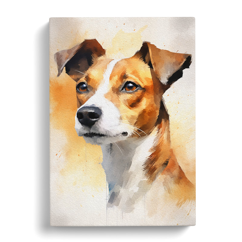 Jack Russell Gestural - Wrapped Canvas, 76cm H x 50cm W x 3cm D