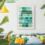 Motif sarcelle II - impression encadrée