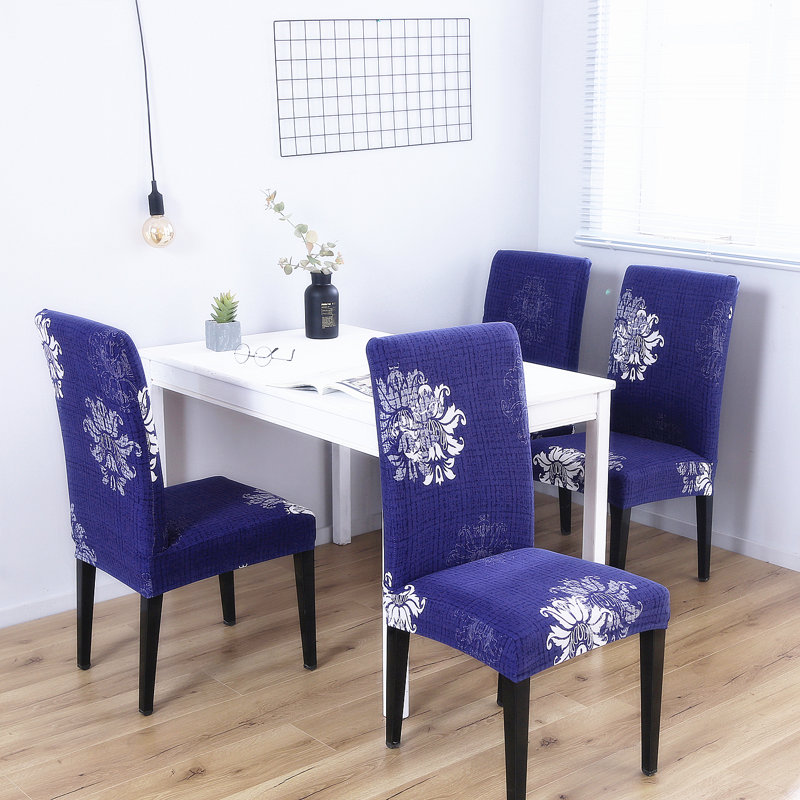 Housse pour chaise de salle à manger, Bleu marine