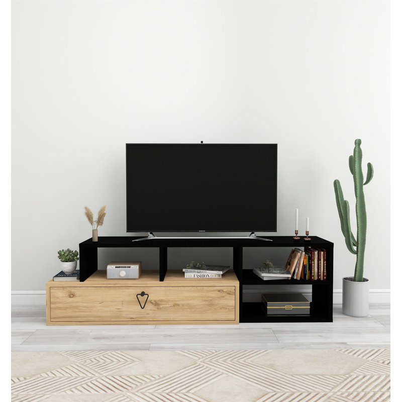TV Stand for TVs up to 50" Hosni, Atlantic Pine/Black