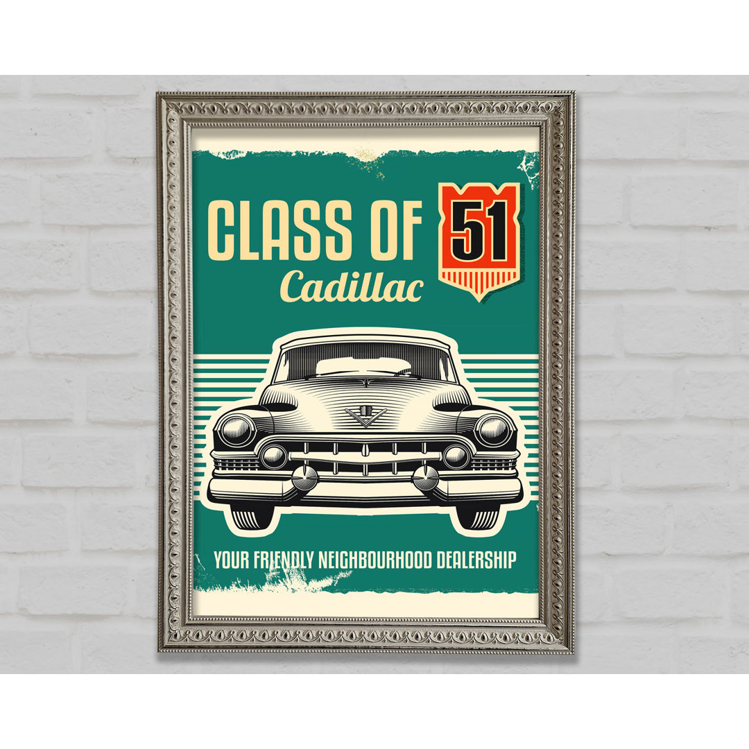 Gerahmtes Leinwandbild Classic Cadillac