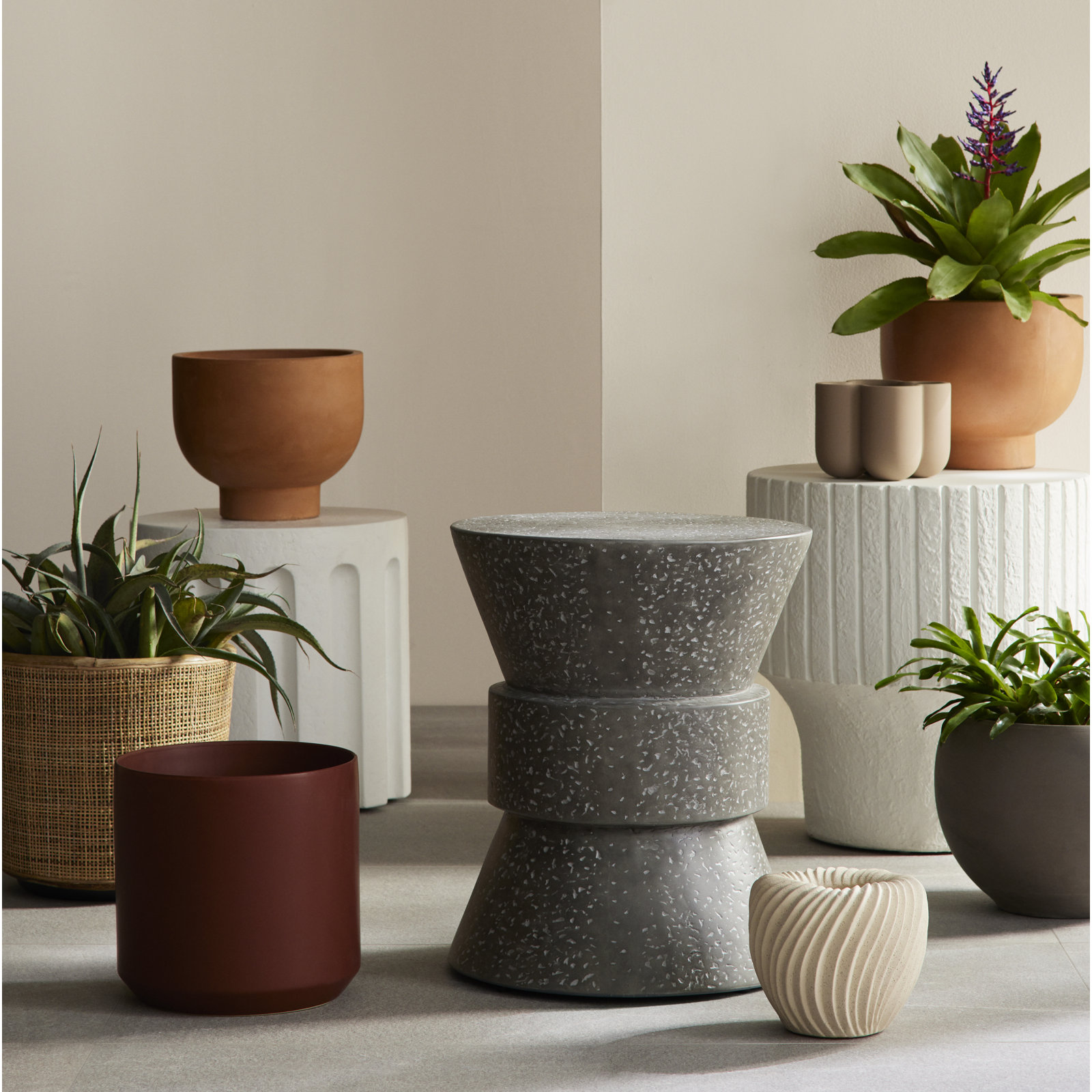 Totton 12" Concrete Pot Planter