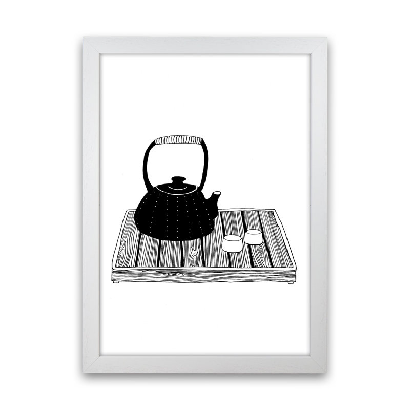 Chinese Tea by Carissa Tanton - Print, 88cm H x 64cm W x 3cm D, White Framed