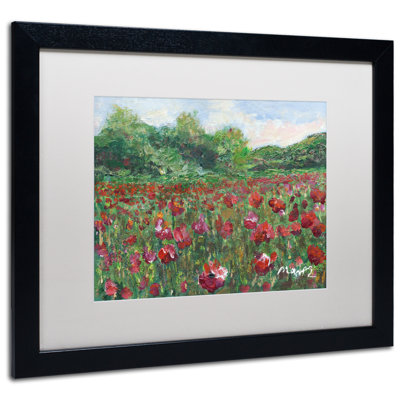 " Poppy Field Wood " by Manor Shadian Painting Print