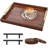 Wood Serving Tray: Dual Handles & 4 Coasters-293890582