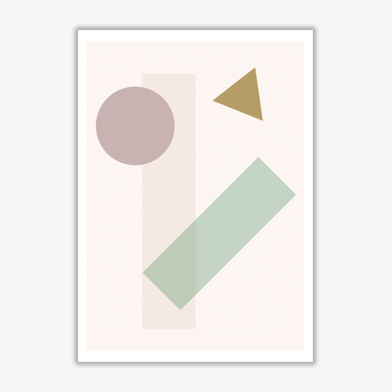 Random Geo Styles 3 - Single Picture Frame Print, 42 cm H x 30 cm W x 1 cm D, No Frame
