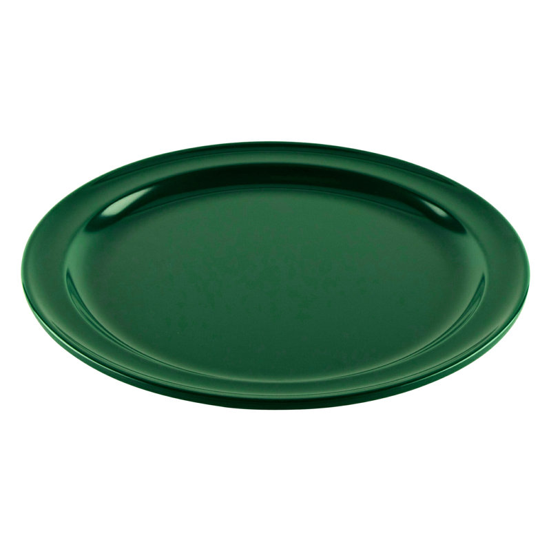 GET Melamine Round Dinner Plates, 9", (Set of 12), Green