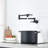 Brass Pot Filler Faucet - Wall Mounted Commercial, Black With 360 Rotation Double Jointed Swing Arms Brass, Mount, Black, Stretchable For Kitchen