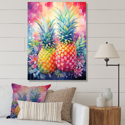 Impression sur toile «Bountorable Sunfills Pinapple Tropics I»
