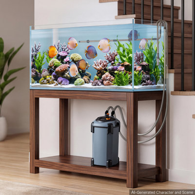 Canister Filter 317 GPH 3-Stage External Aquarium Filter Copper Motor, for Fish Tanks, Aquariums, Adjustable Flow, Leak Protection, Powerful Water Circulation Cleaning Machine, Quite Operation