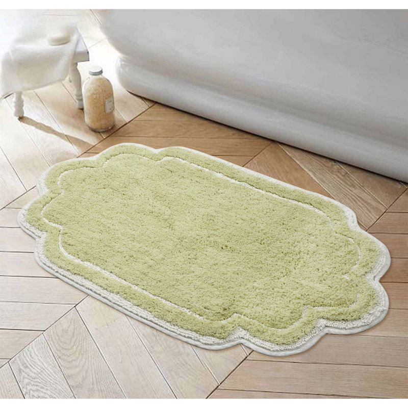 Tapis pour salle de bain Dobrinka, Vert, 24 po x 40 po (rectangulaire)