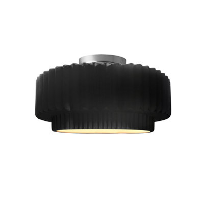 Radiance Ceramic Pleated Semi-Flush Mount