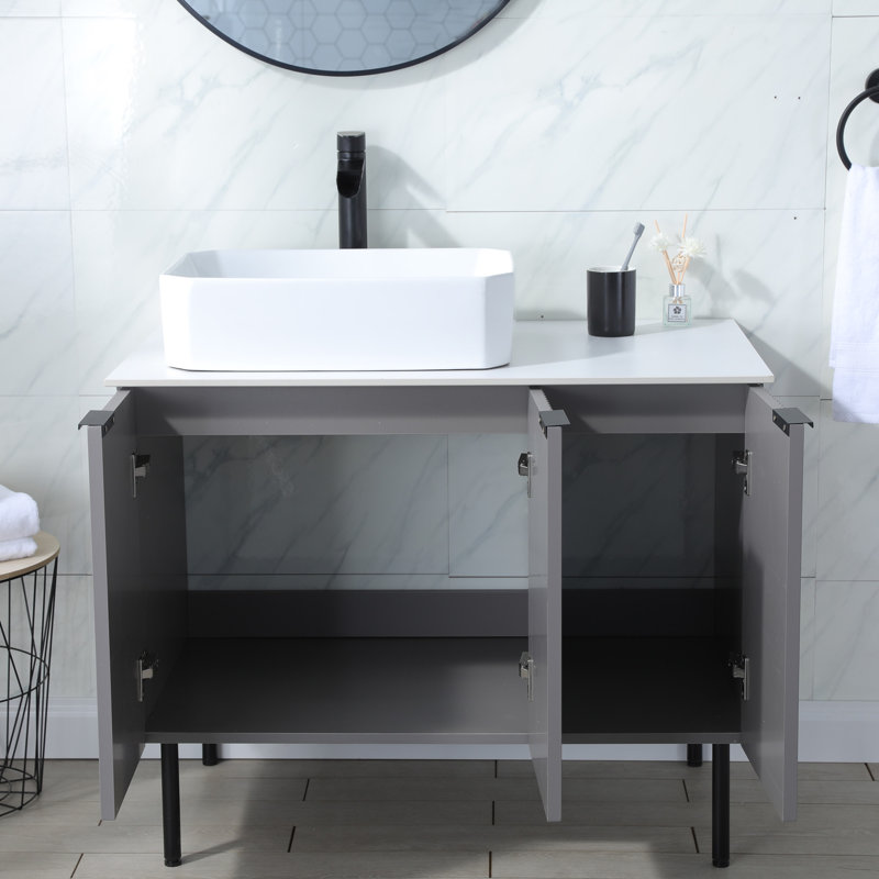 Ensemble de meuble-lavabo simple 36 po gris