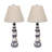 Siratro Lighthouse Blue/White Coastal USB Table Lamp (Set of 2) 