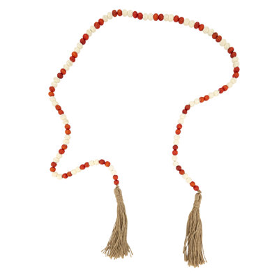 Earthy Elegance Wood Beaded Garland