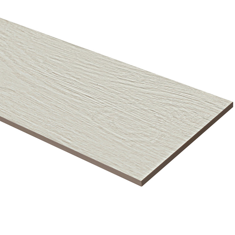 Carreau en porcelaine aspect bois naturel crème 8 po x 48 po NATION WOOD, Crème, crème