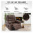 Brown PU Leather Massage Recliner Chair - Manual Living Room Reclining Sofa with 8-Point Vibration Massage for Ultimate Comfort-412423907