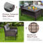 Alyaan 132cm Wide U-Shaped Metal Patio Sofa with Cushions-765613181-765613182