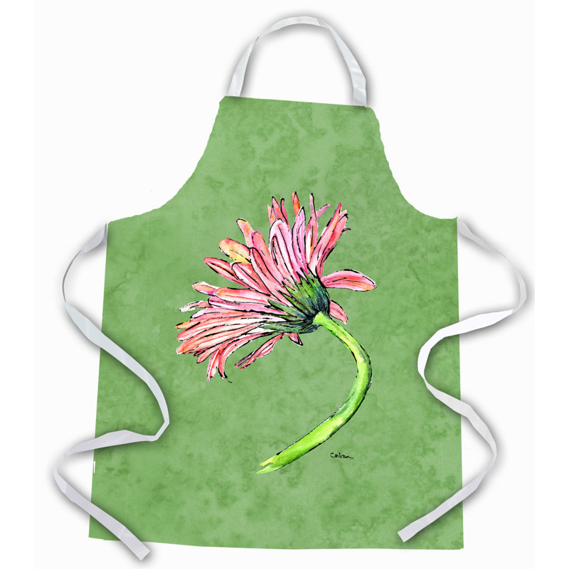 No Pattern Bib Apron, Green/Pink
