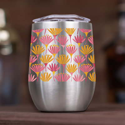 Mod. Motif floral 11 oz. Verre à vin blanc