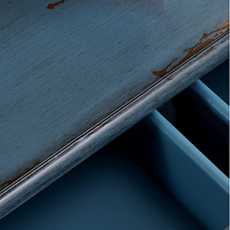 American style simple drawer accent cabinet, Dark Blue