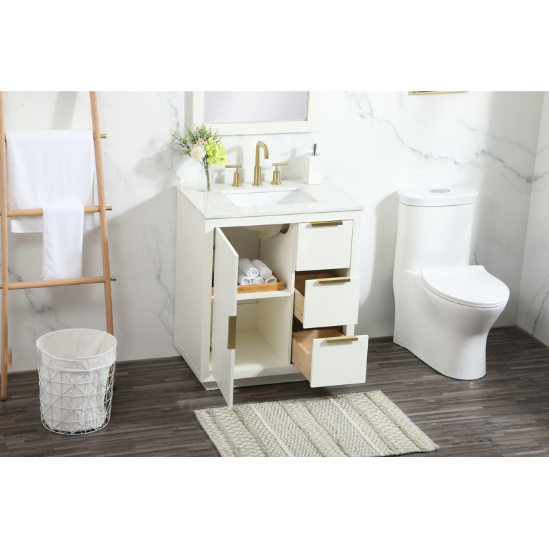 Ensemble de meuble-lavabo simple 30 po Broadlands, Blanc