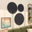 Black Wooden Carved Radial Plate Wall Decor Set-62275875