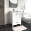 Ensemble de meuble-lavabo autoportant 24 po Amandie blanc mat avec plateau en marbre de Carrare-738044143-731701162