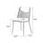 18.7" Orange Solid back side Chair(Set of 2)