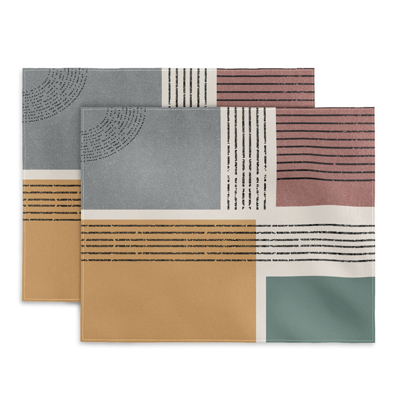 Cotton No Pattern Rectangle Placemat