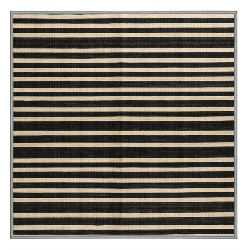 Tapis lavable rayé, Carré 8 pi