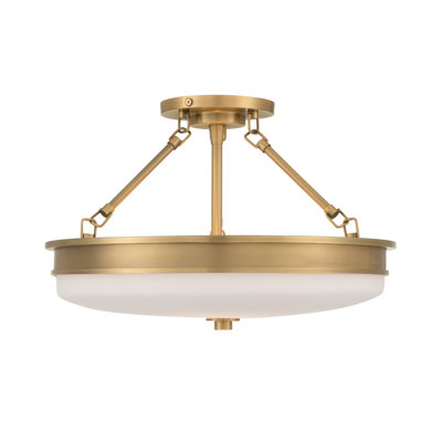 Halora 15.25" 3-Light Semi-Flush Mount