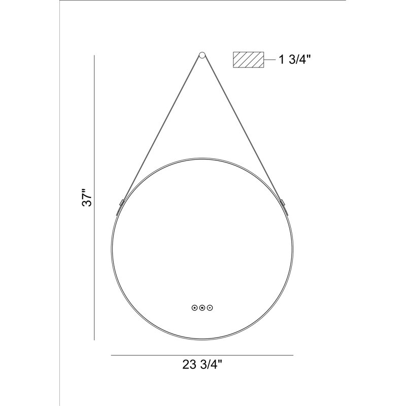 Miroir rond 24 po Salerno
