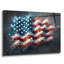  «American Flag Paint Splash Style» par Rey Klimt, art mural en verre acrylique, 24 po x 16 po-1973858511