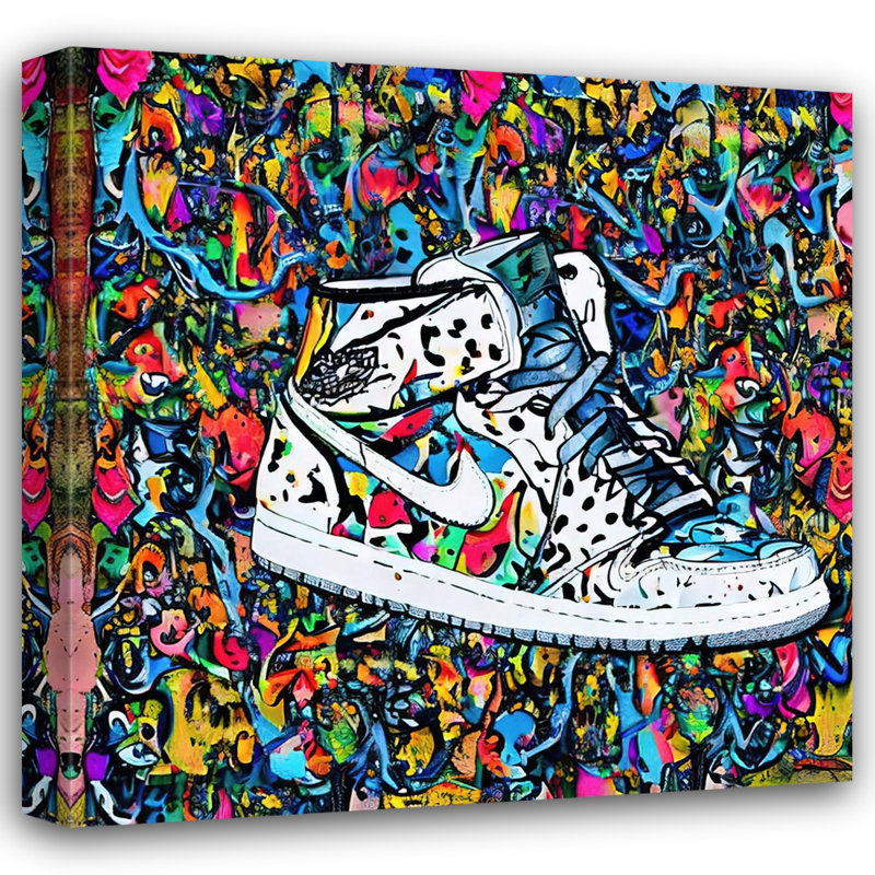 «Air Jordan 2» par Stephen Chambers, impression sur toile tendue, L 26 po x H 26 po