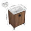 Meuble-lavabo moderne de 24 po avec lavabo supérieur, portes à fermeture douce et rangement spacieux pour une organisation efficace