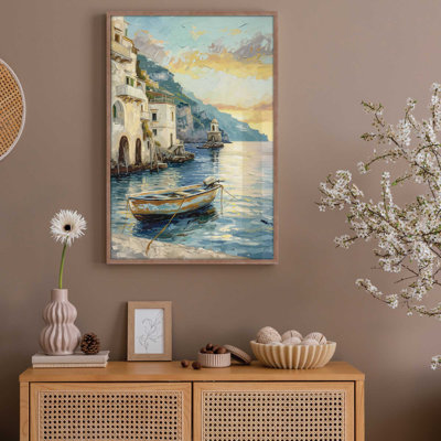 «Positano Azure Retreat», impression encadrée sur papier par Azure Artisanal Studio