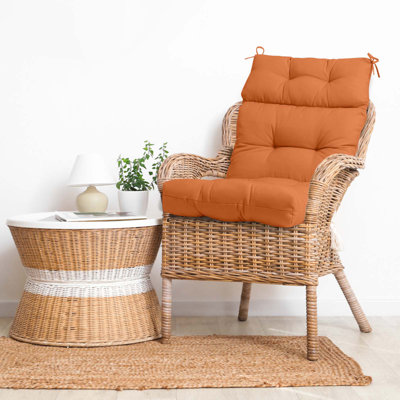 Coussins de chaise d'extérieur / d'extérieur à haut dossier, ensemble de 4