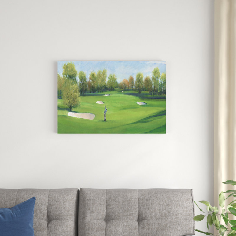 «Fairway Shot II» par Timothy O 'Toole - peinture sur toile tendue, H 20 po x l 30 po