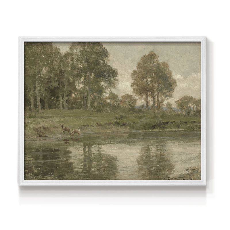 Paysages rétro-DCC III-Reproduction encadrée - réversible, H 8 po x l 10 po, Blanc