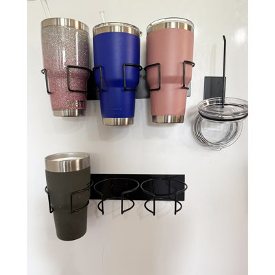 3 Pack Magnetic Fridge Cup Holder, Storage Rack With Lid, Versatile Water Bottle Organizer For Fridge, Oven