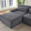 Canapé modulaire surdimensionné en L Chenille