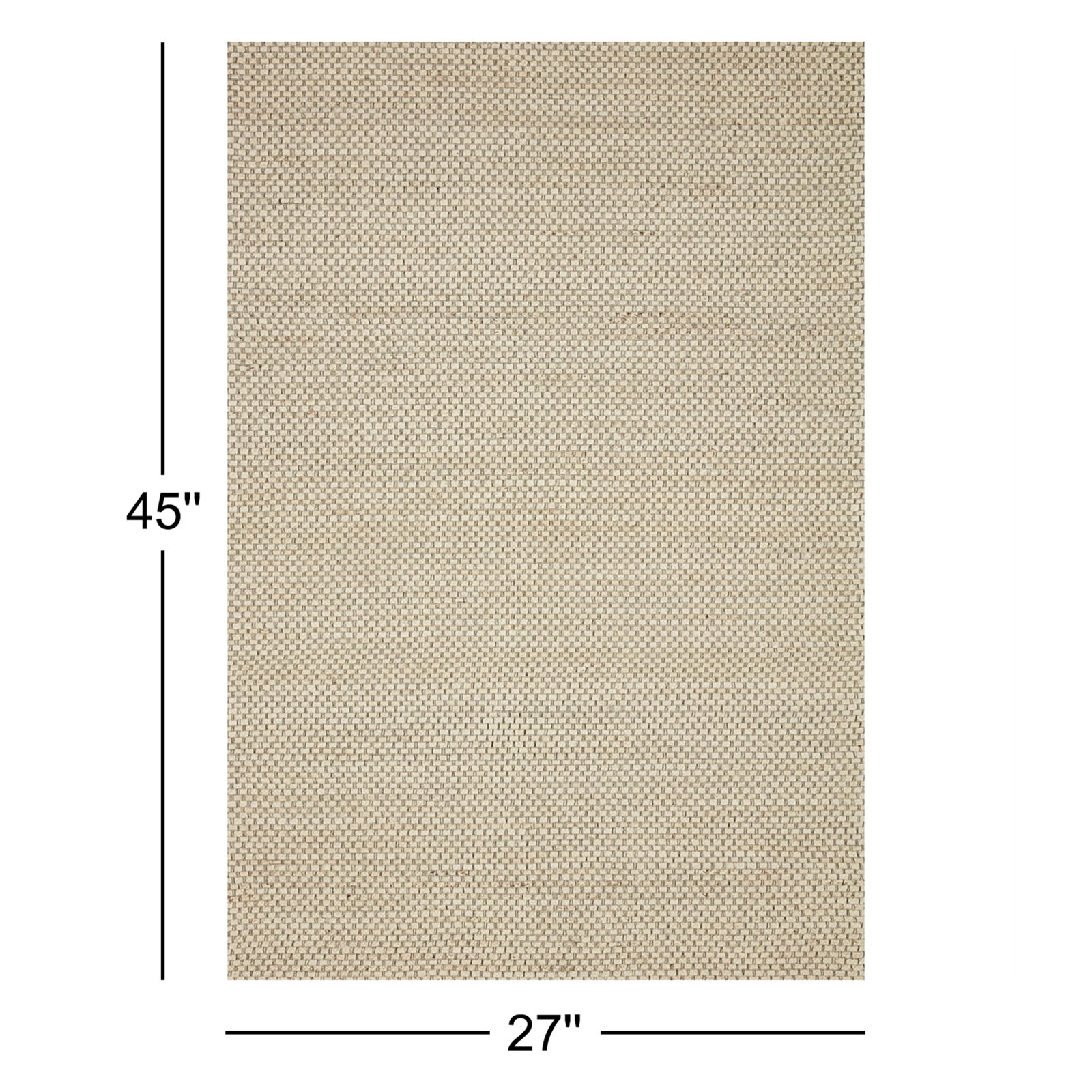 Abisai Handmade Jute / Sisal Beige Rug, Rectangle 2'3" x 3'9"