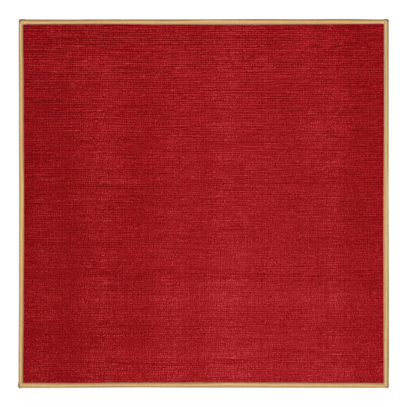 Tapis rouge uni lavable à la machine, Carré 8 pi