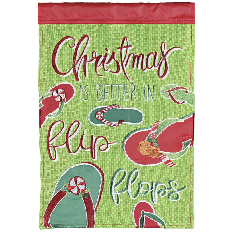 Drapeau de Noël en sandales