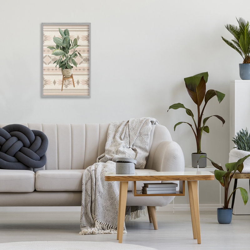 Giclée Aztec Planter Lush Plant, design par Cindy Jacobs, Estampe numérique Farmhouse, H 18 po x l 12 po